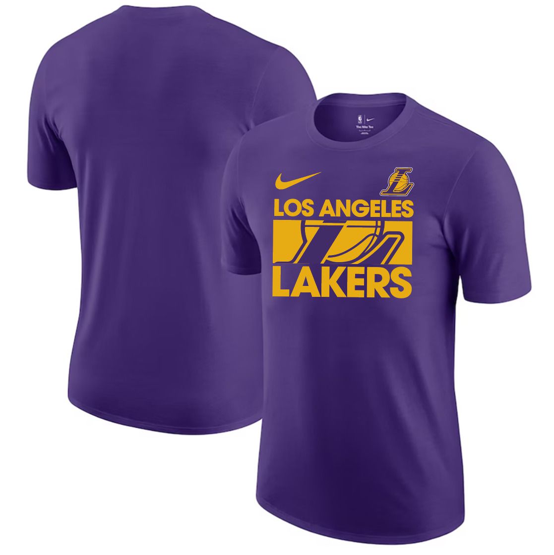 Men 2025 NBA Los Angeles Lakers Purple Nike T shirts style 1